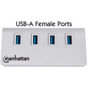 "MANHATTAN Hub 4-Port 4xUSB3.0 Alu Strom: USB"