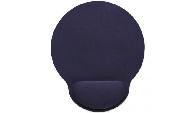 "MANHATTAN Mauspad Schaumstoff mit Handballenauflage blau"