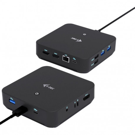 "I-TEC USB-C DS 2 x HDMI 1x DP 1x GLAN 1x USB-C 3.2 3x USB-A 3.2 2x USB 2.0 1x 3.5mm Audio"