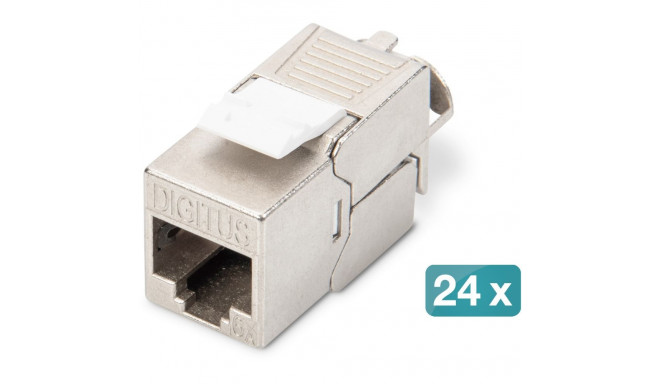 "Digitus Keystone CAT6a RJ45 Buchse AWG 22-26 360° Werkzeuglos 24-Pack"
