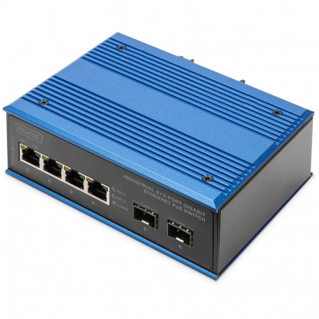 "Digitus 4+2P Industrial Gigabit Ethernet PoE Switch"