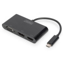 "USB-C Grafik-Adapter DIGITUS Display Port/HDMI/VGA"