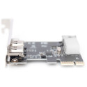 "DIGITUS 1 x PCI Express Karte, Firewire 1394a (2+1 Port)"