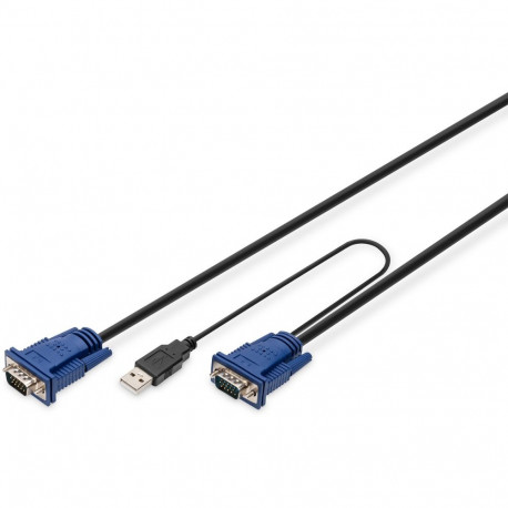 "KVM Kabel-Satz.VGA.PS/2-Mouse.PS/2-Keyboard. USB HD DB15/M.2xMiniDIN6/M. USB typeA/M - HD DB15/M sc