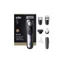 "Braun Series 9 Beard Trimmer BT9520 244848 Akku/Netz satin chrome 7 Aufsätze Rei"
