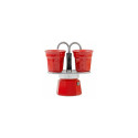 "Bialetti Mini Express - Espressokocher-Set - rot + 2 Becher in rot"
