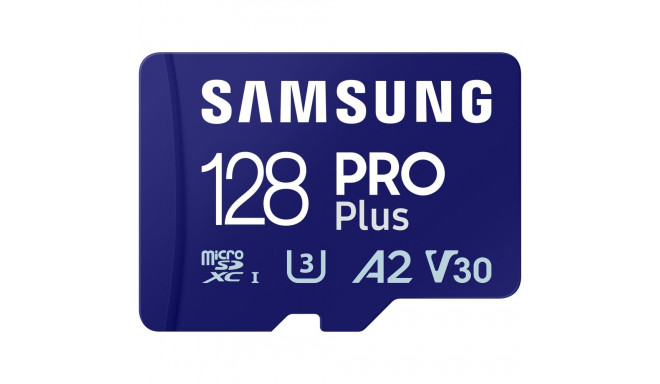 Samsung mälukaart microSDXC 128GB PRO Plus UHS-I U3 + adapter