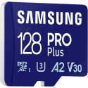Samsung mälukaart microSDXC 128GB PRO Plus UHS-I U3 + adapter
