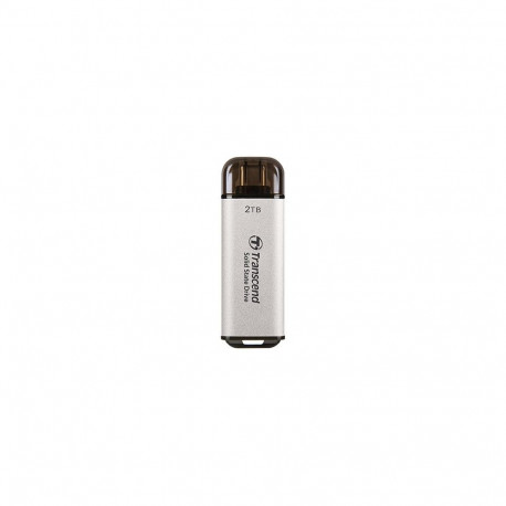 "TRANSCEND ESD300S 2TB External SSD USB 10Gbps Type C Silver"