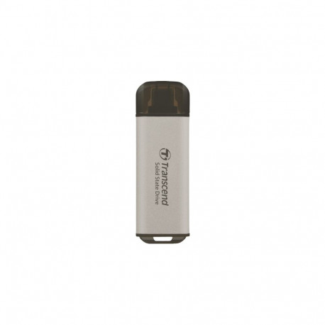 "TRANSCEND ESD300S 512GB External SSD USB 10Gbps Type C Silver"