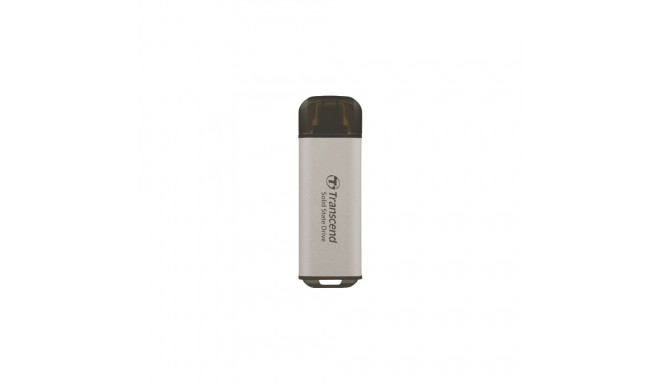 "TRANSCEND ESD300S 512GB External SSD USB 10Gbps Type C Silver"
