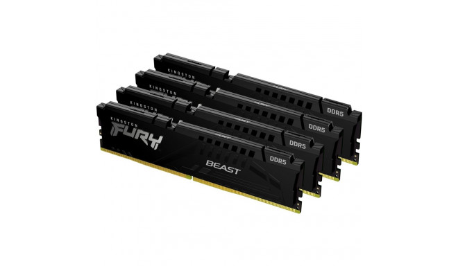 "KINGSTON FURY Beast 64GB 5200MT/s DDR5 CL40 DIMM Kit of 4 Black XMP"