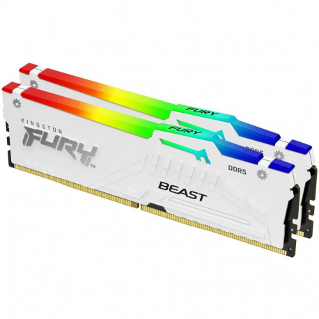 "KINGSTON FURY Beast 32GB DIMM 5200MT/s DDR5 CL36 Kit of 2 White RGB EXPO"