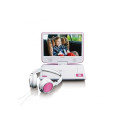 "LENCO DVP-910 9"" DVD-Player + USB & KfZ-Halterung. pink/wei"