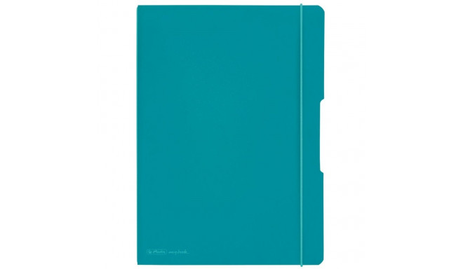 "Herlitz Notizheft my.book flex A4 PP 2x 40Bl. kar/lin türkis"