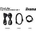 "68,6cm/27"" (1920x1080) iiyama ProLite T2752MSC-B1 16:9 FHD IPS Touch 5ms 60Hz HDMI DP USB Speaker 
