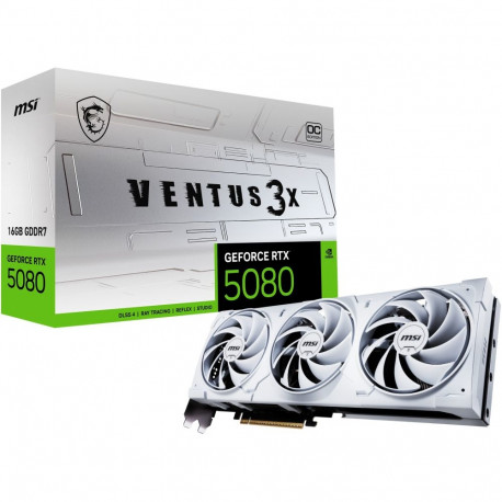 "RTX 5080 16GB MSI Ventus 3X OC GDDR7 3Fan white"
