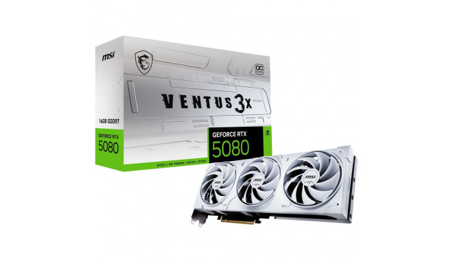 "RTX 5080 16GB MSI Ventus 3X OC GDDR7 3Fan white"