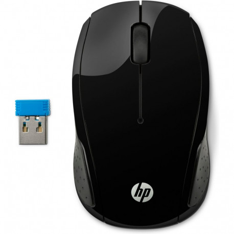 "HP Maus 200 Schwarz Kabellos Scrollrad Optisch"