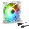 "120mm Sharkoon SHARK Disc PWM RGB Fan (transparent, 120 mm)"