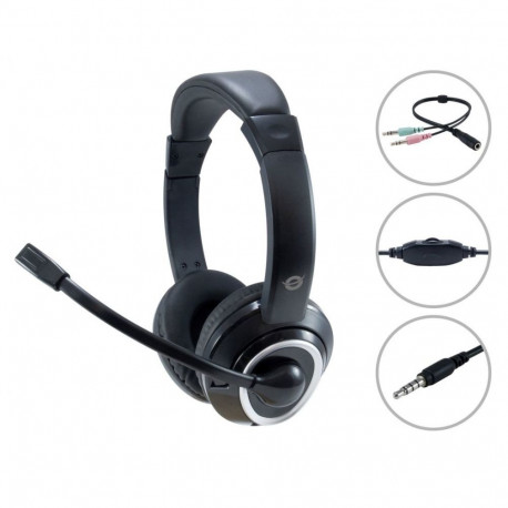 "CONCEPTRONIC Headset Klinke Mikro,int.Bed.Stereo 2.0m sw"