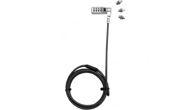 "Dicota Univ.Sec.Cable Lock, 3 Exchangeable heads,combination"