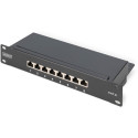 "DIGITUS Patchpanel 1HE 8-Port Cat6 ClassE geschirmt schw."