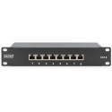 "DIGITUS Patchpanel 1HE 8-Port Cat6 ClassE geschirmt schw."
