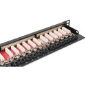 "DIGITUS Patchpanel 0,5HE 24-Port Cat6a geschirmt schwarz"