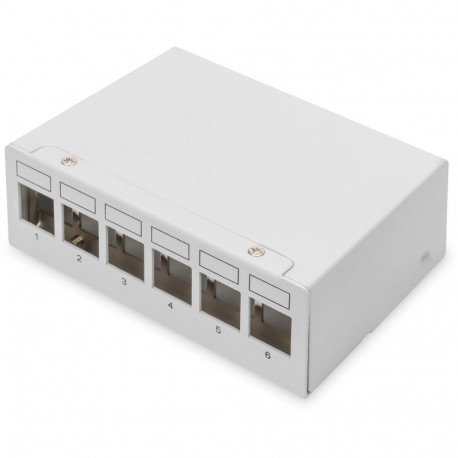 "DIGITUS Patchpanel 6-Port Modular Patchpanel weiß"
