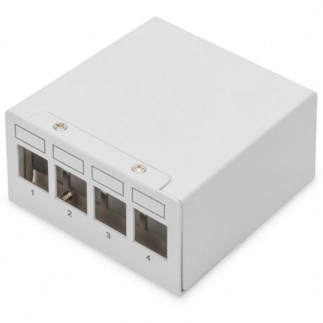 "DIGITUS Patchpanel 4-Port Modular Patchpanel weiß"