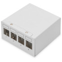 "DIGITUS Patchpanel 4-Port Modular Patchpanel weiß"