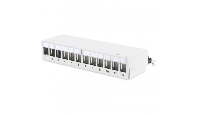 "DIGITUS Patchpanel 1HE 12-Port Modular Desktop SOHO grau"