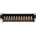"DIGITUS Patchpanel 1HE 12-Port Cat5e ClassD geschirmt schw."