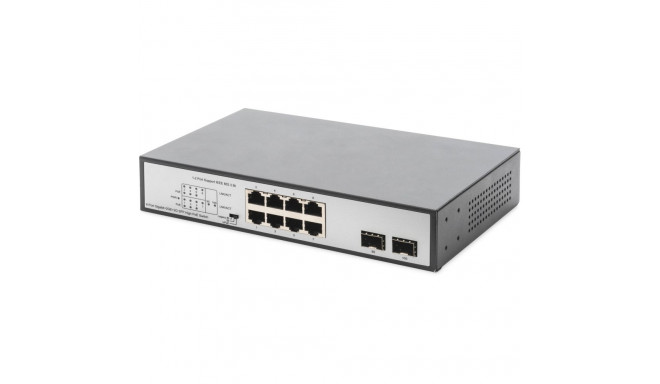 "DIGITUS Switch 8-Port Gigabit 180W PoE Unmanaged schwarz"