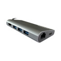 "LC-Power LC-HUB-C-MULTI-5 USB-C auf 3xUSB-A/USB-C/HDMI/MicroSD/SD/LAN"