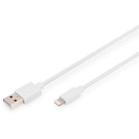 "DIGITUS Datenkabel Apple Lightning->USB A St/St MFI 1m weiss"