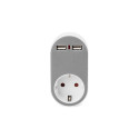 "DIGITUS Universal Steckdosenadapter mit 2 x USB-A"