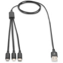 "DIGITUS LAK 3in1 USBA+Lightning+MicroUSB->USBC 1m schwarz"