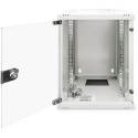 "DIGITUS Wandschrank Compact 9HE 254mm 10"" Glastür grau"