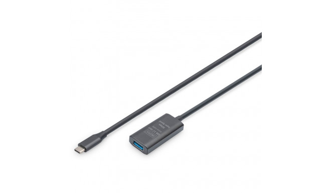 "DIGITUS Verlängerungskabel USB-C->USB-A St./Bu. 5G 5,00m"
