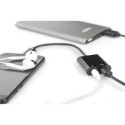 "DIGITUS USB 3.1 Verteilerkabel Typ C-Klinke St/Bu/Bu 0.2m sw"