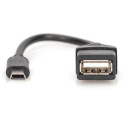 "DIGITUS USB 2.0 Adapter OTG, Typ Mini B - A St/Bu 0,2m"