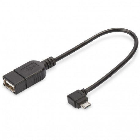 "DIGITUS USB Adapter/Konverter,OTG,micro B/St-A/Bu,0,15m,sw"