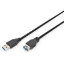 "DIGITUS USB 3.0 Verlängerungskabel Typ A -A St/Bu 1.8m, sw"