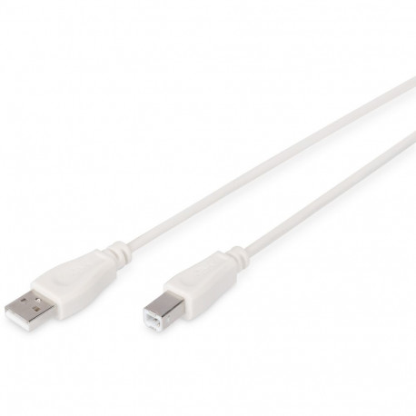 "DIGITUS USB 2.0 Anschlusskabel Typ A- B St/St 1.8m weiss"