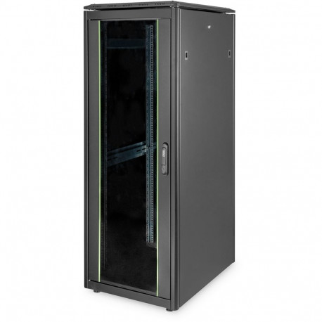 "DIGITUS Netzwerkschrank Unique 32HE 1609x600x800mm schwarz (Speditionsversand)"