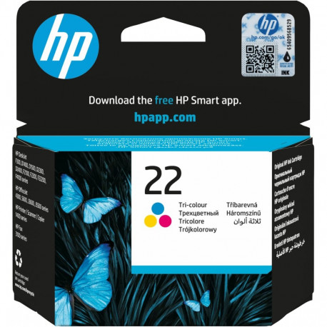 "HP 22 original Ink cartridge C9352AE UUS tri-colour standard capacity 5ml 165 pages 1-pack"