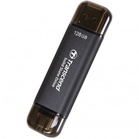"Transcend SSD ESD310C 128GB USB-C USB 3.2 Gen 2x1 black"