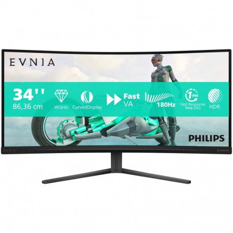 "86,36 cm/34"" (3440×1440) Philips 34M2C3500L/00 21:9 WQHD Fast VA 1 ms 180 Hz 2× HDMI 2.0 DisplayPo